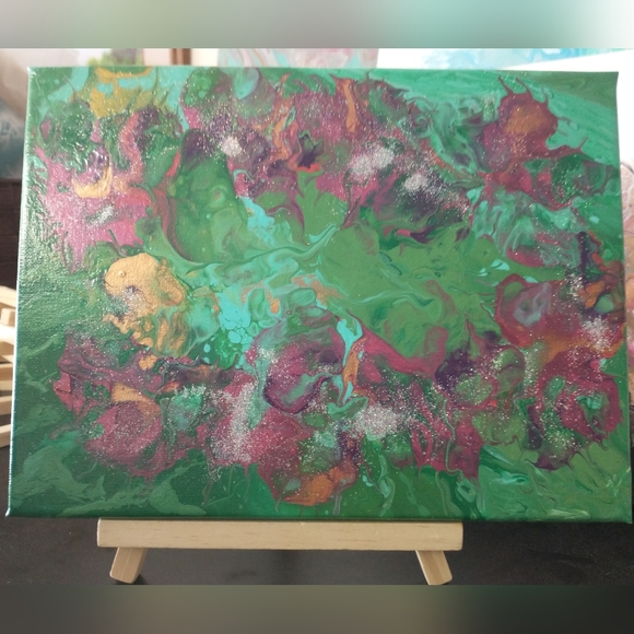 'Green Lei' DESIGNS BY SANDY, Acrylic Painting, Sealed, 9x12 - Picture 15 of 15